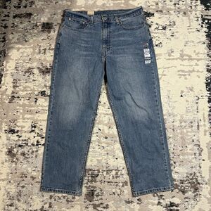NEW Levis 550 Light Wash Blue Denim Jeans Mens 36X30 Cotton Stretch Relaxed Fit